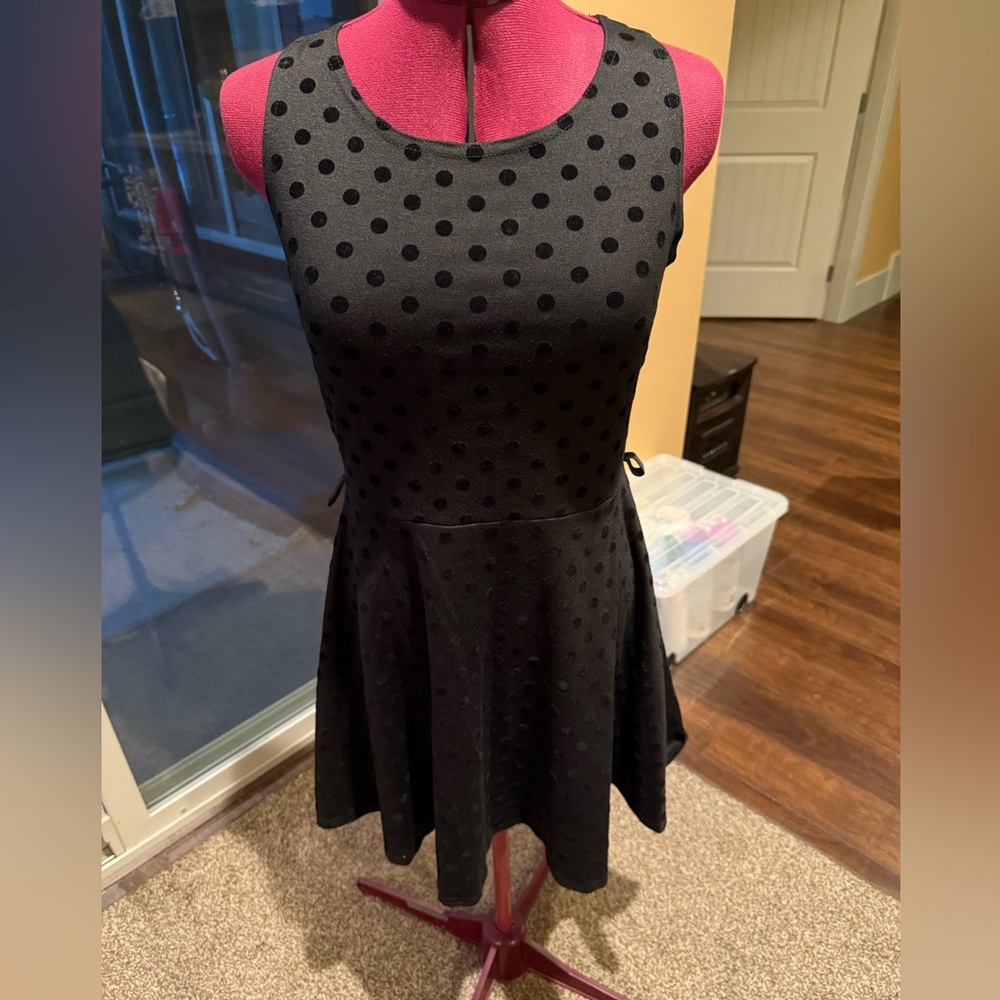 Black Polka Dot Skater Dress
